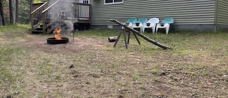 Backyard with Firepit