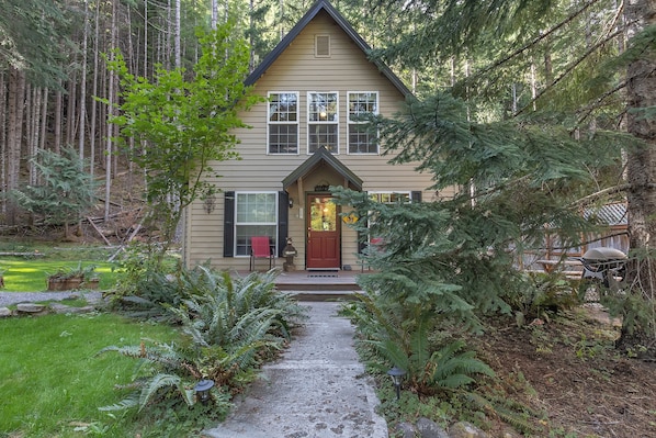 Cottage, Building, House, Flagstone, Arbour