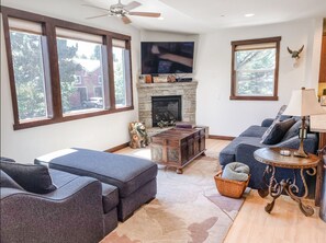 living room and smart tv