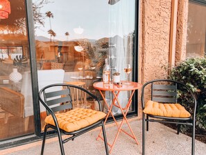 Front patio with southwest views is perfect for morning coffee or sunset wine