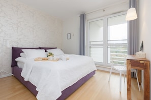 A quiet bedroom perfect for relaxing.