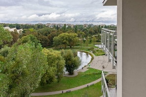 Greenery around the building.
