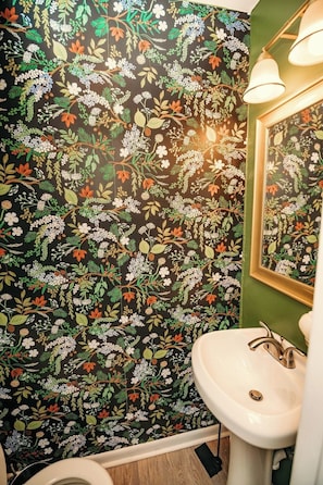 All campers must wash up before dinner! Easy to do in our half bathroom right off of the kitchen on the first floor.