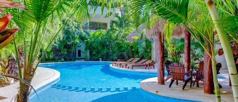 The alluring swimming pool at this condo