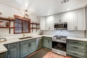 Newly renovated cabin kitchen