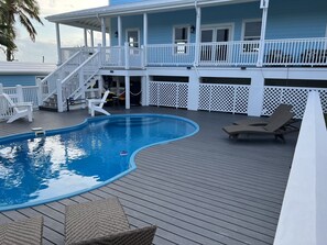 Back porch & pool