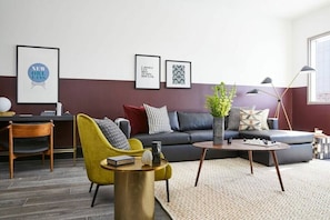 Living room with natural lighting