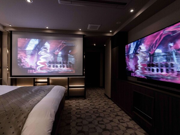 ・[King double room with karaoke] LIVE DAM AI installed. Dual large screens are impressive