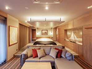 ・[Suite double room with open-air bath] Numerous nautical-themed interiors. A space where art stands out