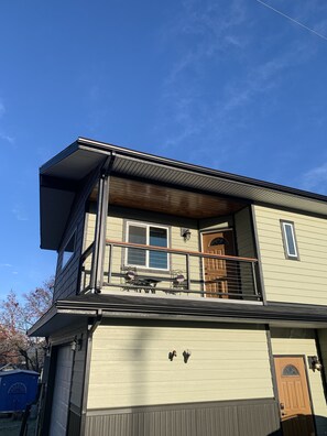 Balcony off upstairs bedroom 