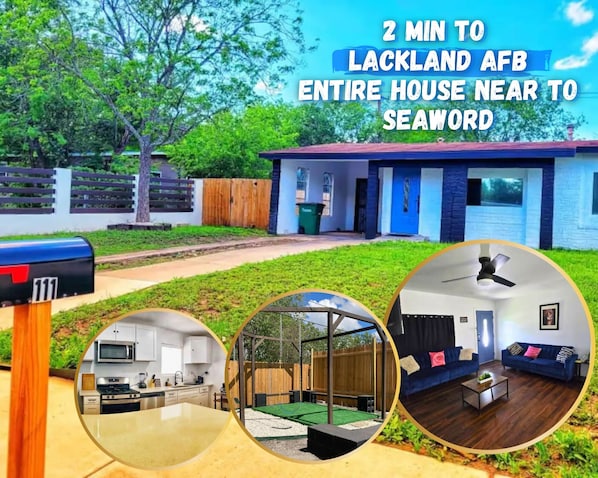 2 min to Lackland • Near SeaWorld • Stylish full home for families!