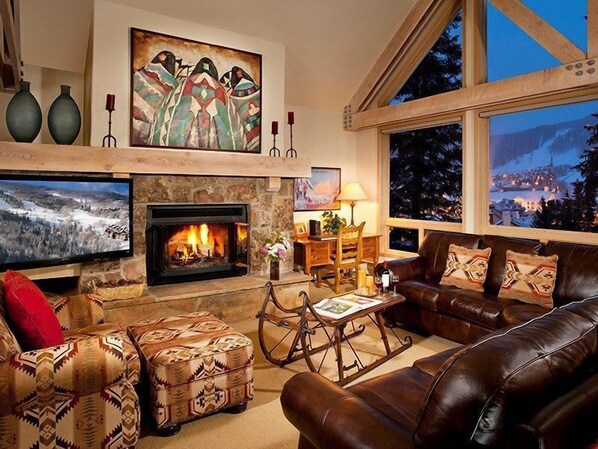 Kick up your feet and relax in the spacious living area.