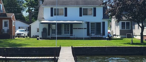 View of cottage from dock.