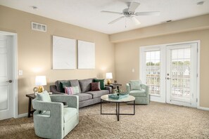Spacious, cozy main living area - open concept.
