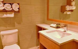 Prepare for your day outside in the spacious bathroom.
