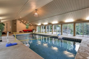 Pool room with slide