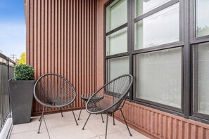 Your private balcony is the perfect spot for your morning coffee