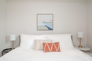 Arrive to a freshly made bed and nice fluffy pillows