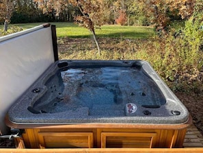 Relax and enjoy the private hot tub!