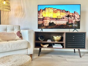 LIVING ROOM with Smart TV for easy streaming.