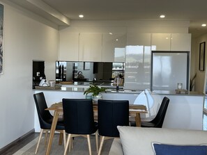 Fully equipped open plan kitchen/ dining room