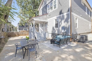 Sit back and relax with a meal outside!