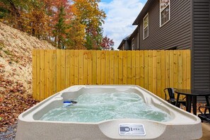 When you're done with a long day, enjoy a soak in our hot tub!