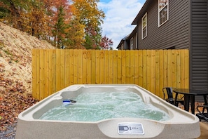When you're done with a long day, enjoy a soak in our hot tub!