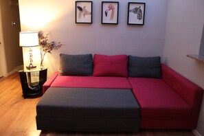 unit 1 Queen sofabed in living area