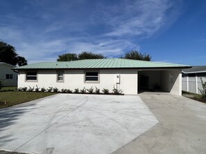Front view and parking