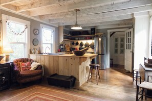 Our SECOND and more rustic kitchen. Cute and functional! 