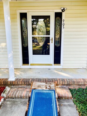 Front door with a ramp for easy access