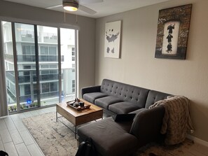 Living Room with direct views of the Intracoastal Waterway and Ocean Views
