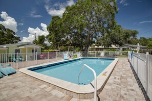 Gorgeous outdoor heated pool.  