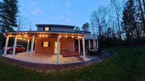 Back porch with view of national forest