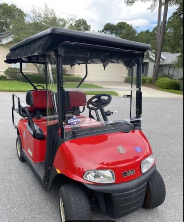 Golf cart for unit
