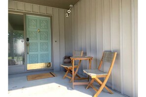Front porch perfect for morning coffee!
