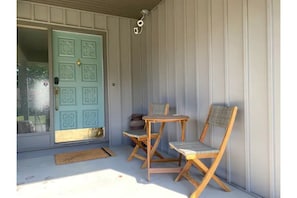 Front porch perfect for morning coffee!