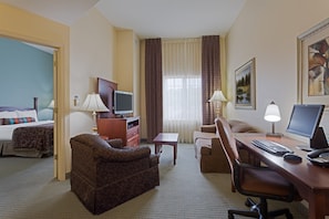 Drift to sleep in the comfortable bedroom.