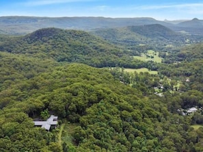 Aerial shot of the property.