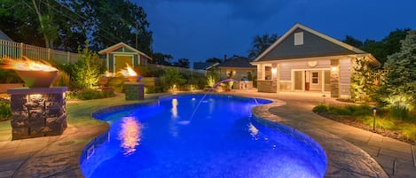 Heated pool private oasis