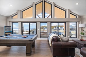 Upper Level Rec Room with amazing lakeview
