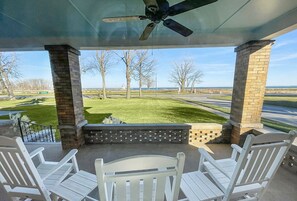 View of Lake Erie, Port Clinton Lighthouse and Put-in-Bay