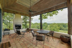 Covered Patio | Fireplace (Wood Provided)