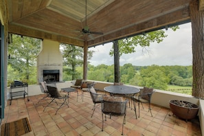 Covered Patio | Fireplace (Wood Provided)