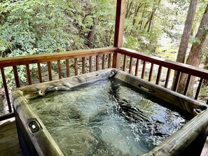 Jacuzzi, Hot Tub, Tub, Railing, Porch