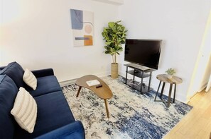 Smart TV included, guests can stream from their personal apps 