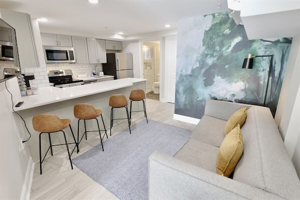 Open floor plan one bedroom apartment is perfect for your DC stay