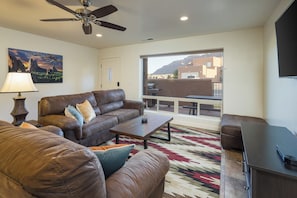 Cozy living room with TV