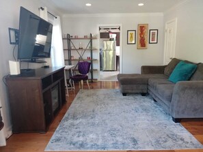 Spacious living room great for hosting friends and family!